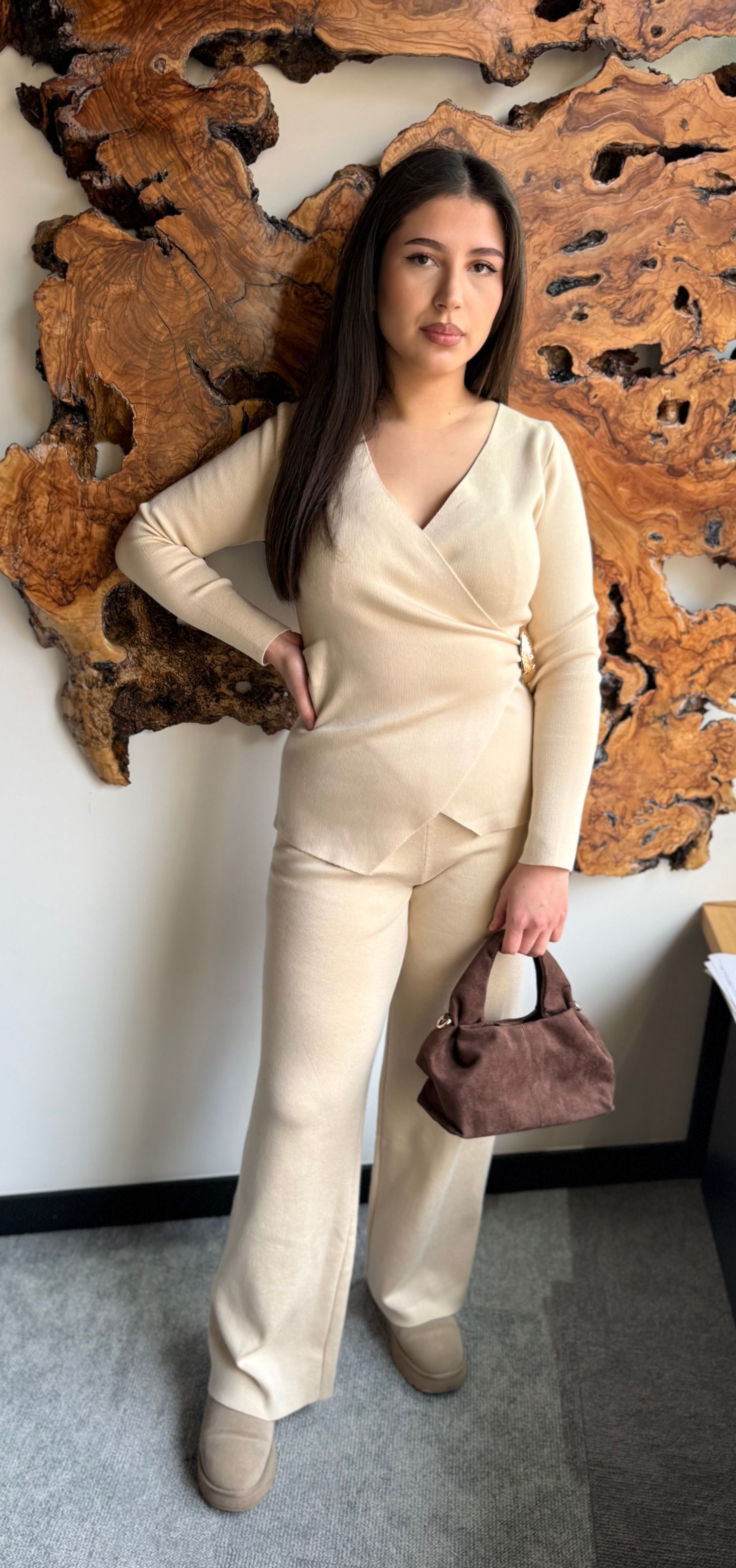 Ensemble Tricot Rayé